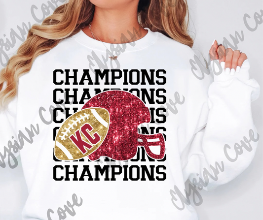 Preorder- KC Champions faux sequin