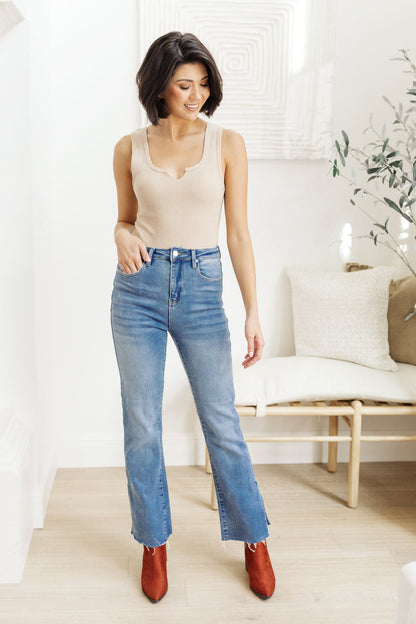 Jody Slim Flare Side Slit Jeans