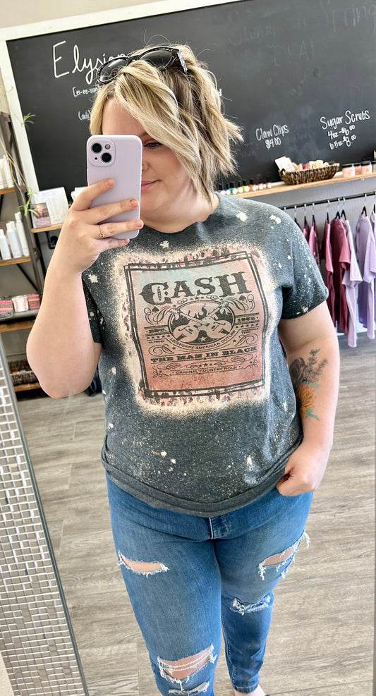 Bleached Johnny Cash Tee